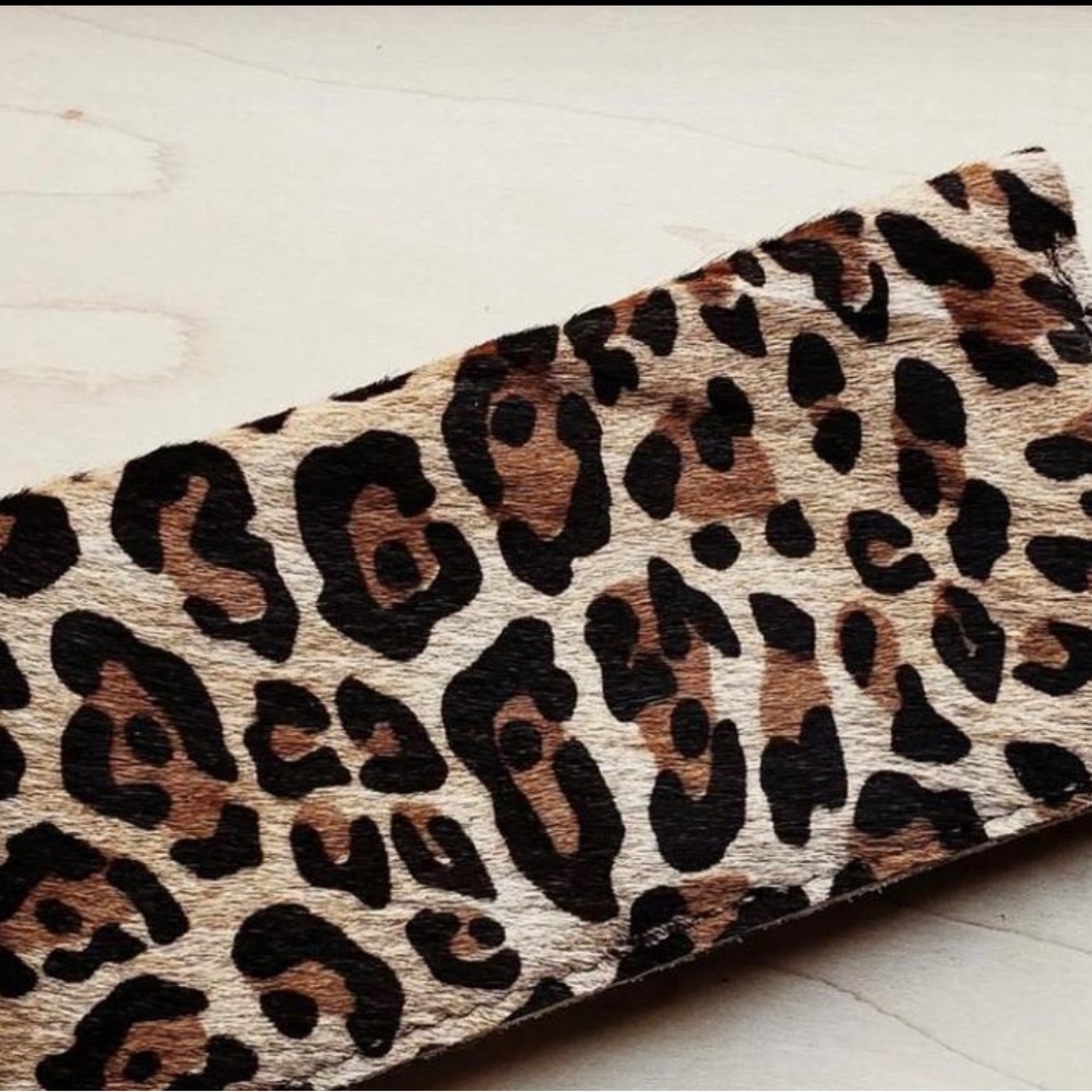 Fold over style leather wallet.
